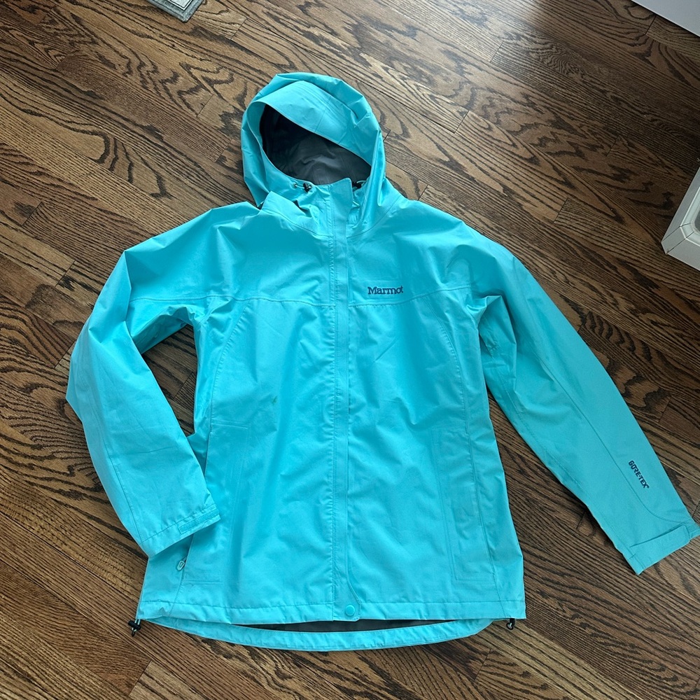 Marmot Waypoint Teal Women’s Waterproof  Rain Jacket with Gore Tex size XL